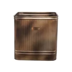Image of Ivyline Outdoor Hampton Square Metal Planter 35cm - Copper