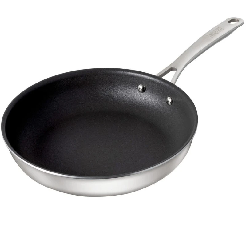 Image of Kuhn Rikon Allround Stainless Steel Non-Stick Frying Pan, 32cm in Silver Silver Unisex