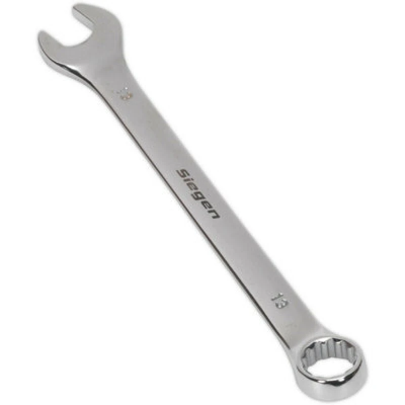 Image of Loops Hardened Steel Combination Spanner - 13mm - Polished Chrome Vanadium Wrench Metallics