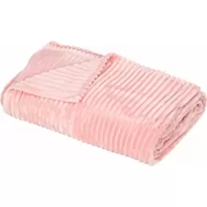 Image of Flannel Fleece Blanket King Size Throw Blanket for Bed 230 x 230cm Pink - Pink - Homcom