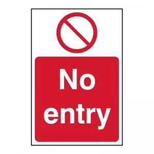 Image of No Entry - RPVC 148 x 210mm