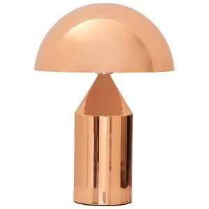 Image of Premier Housewares Tobor Table Lamp with Copper Finish Base & Metal Shade
