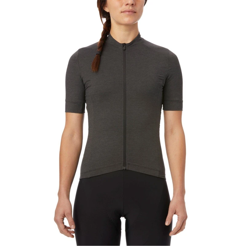 Image of Giro Womens New Road Short Sleeve Jersey Charcoal Heathr female 10 (S)