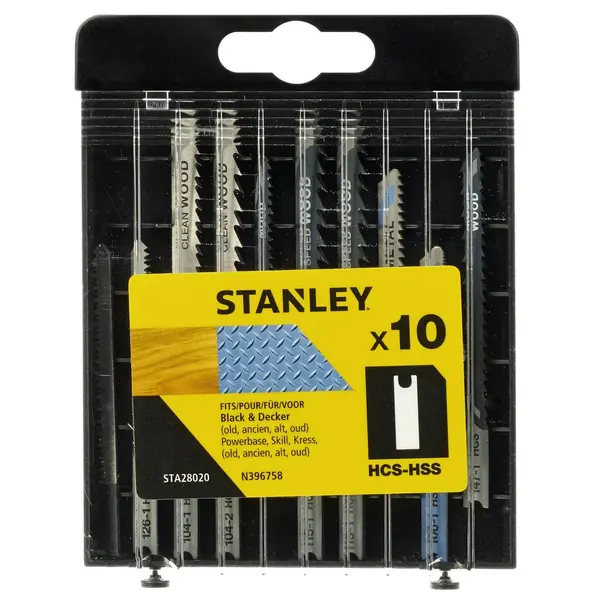 Image of Stanley 10Pc Mixed Jigsaw Blades U - STA28020-XJ