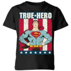 Image of DC Originals Superman True Hero Kids T-Shirt - Black - 7-8 Years
