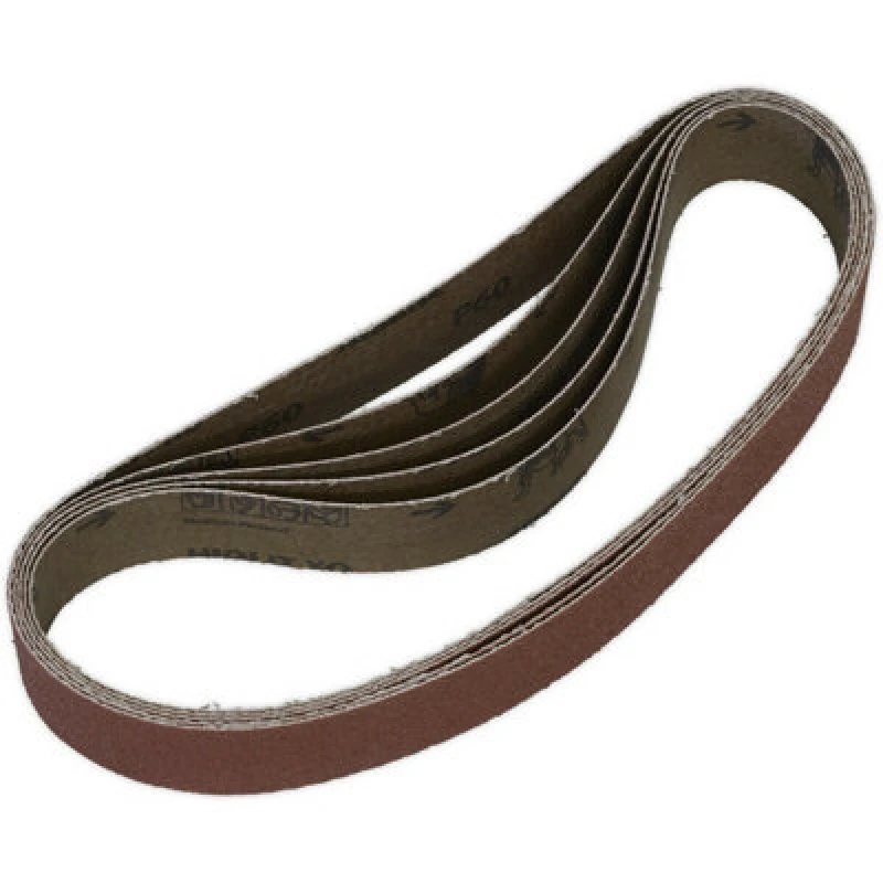 Image of Loops 5 PACK - 30mm x 540mm Sanding Belts - 60 Grit Aluminium Oxide Cloth Backed Loop Multi