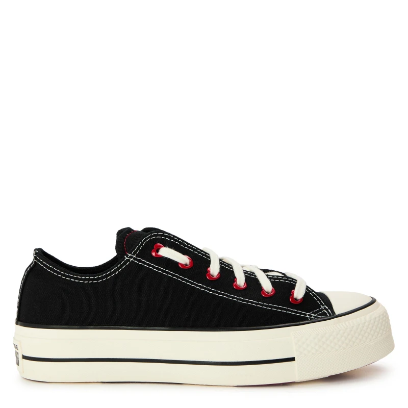Image of Converse Chucks in Love All Star Ox Trainers in Black Multi Black Multi UK 8 (EU 41½)