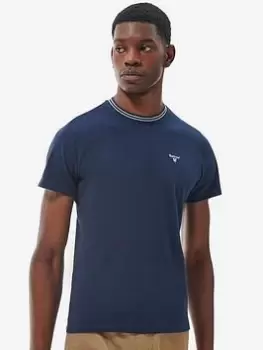 Image of Barbour Austwick Ribbed T-Shirt - Navy