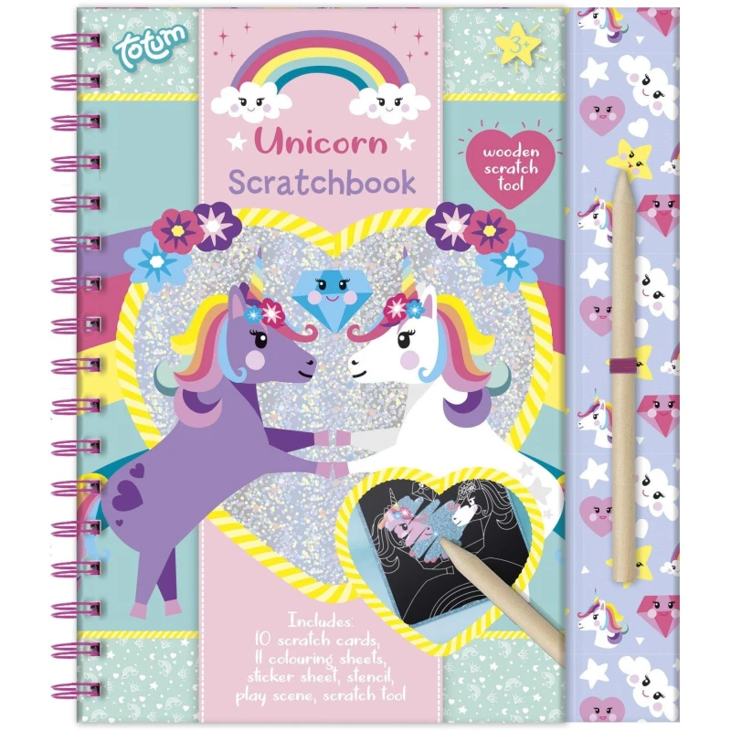 Image of Totum Unicorn Scratchbook Multi unisex
