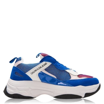 Image of Calvin Klein Jeans Marvin Nappa Chunky Trainers - Blue/White