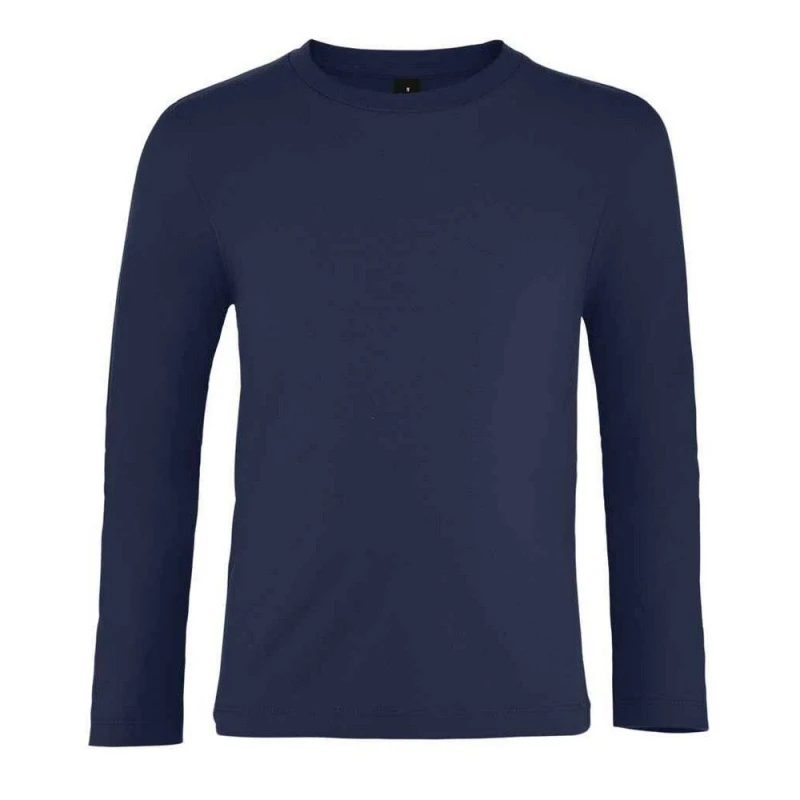 Image of SOL'S Imperial Long-Sleeved T-Shirt in Navy Size: 4 Years Navy Unisex 4 Years