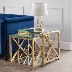 Image of Julian Bowen Miami Nest Of Tables Gold