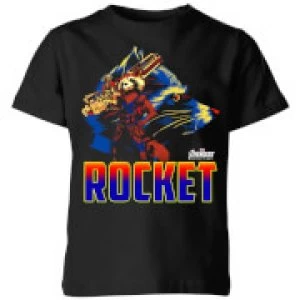 Image of Avengers Rocket Kids T-Shirt - Black - 3-4 Years