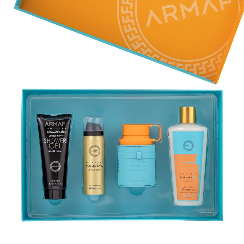 Image of Armaf Odyssey Mandarin Sky Four Piece Giftset Black