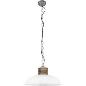 Image of Sienna Samsoo Dome Pendant Ceiling Lights White Matt, Wood Blank, Metal