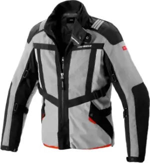 Image of Spidi Netrunner H2Out Motorcycle Textile Jacket, black-grey, Size 2XL, black-grey, Size 2XL