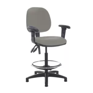 Image of Dams MTO Jota Draughtsmans Chair with Adjustable Arms - Tarot Purple