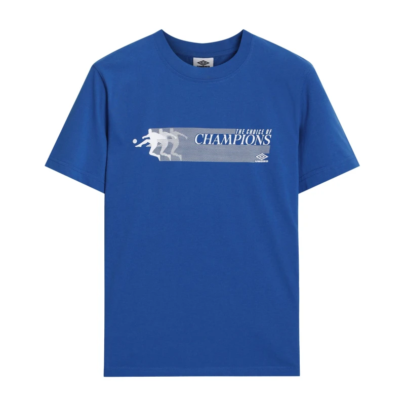 Image of Umbro Umbro Men Champions T-Shirt in Blue Size: Medium Blue M Male 5063703734400