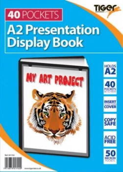 Image of Tiger A2 Presentation Display Book Black 40 Pocket