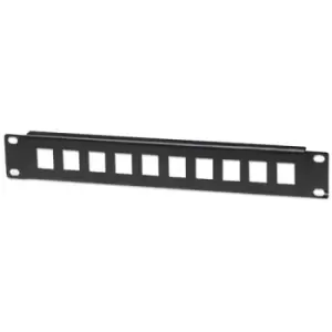 Image of Intellinet Patch Panel Blank 10" 1U 10-Port Black