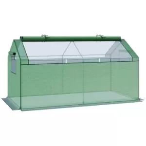 Image of Outsunny Portable Greenhouse Outdoor Growhouse With 4 Windows For Plants - Green