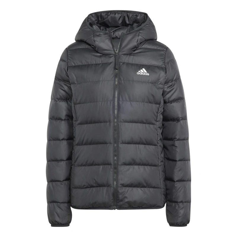 Image of adidas Essentials Light Down Hooded Jacket Down Jackets 8 (XS) Black 61582603310
