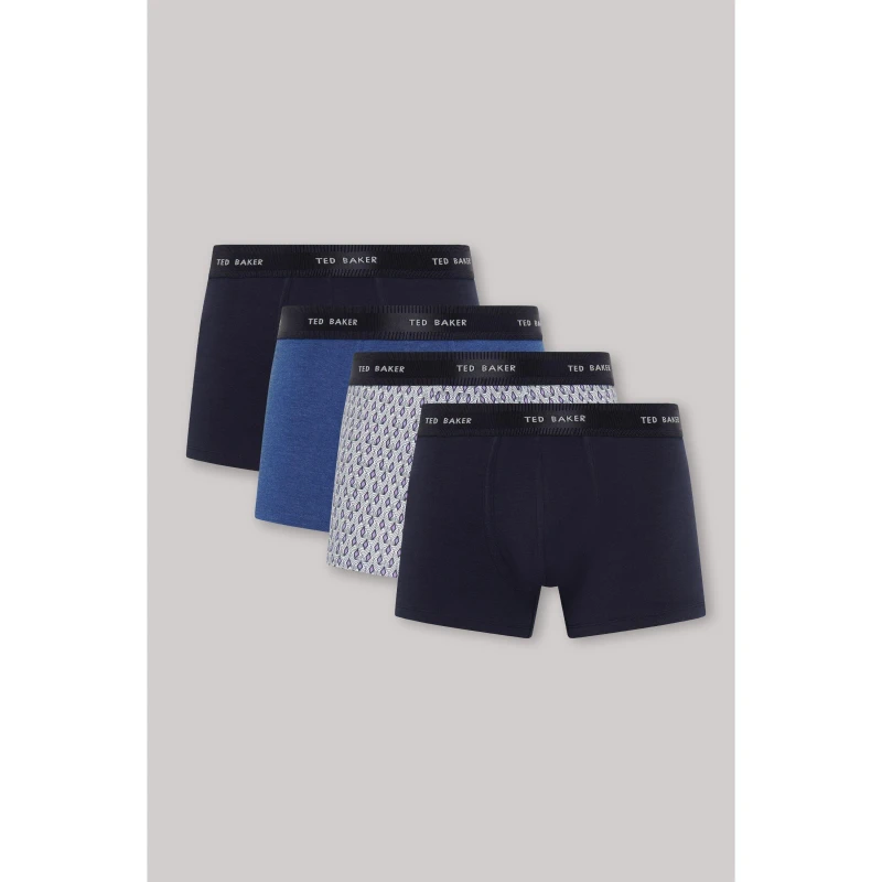 Image of Ted Baker 4 Pack Trunk Navy/Multi male Small