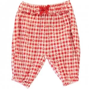 Image of Benetton Check Trousers Infant Girls - Red 62B