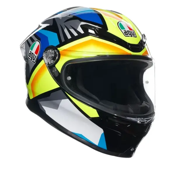 Image of Agv K6 S E2206 Mplk Joan 006 Black Blue Yellow Helmet Size M