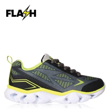 Image of Slazenger Light Up Childs Trainers - Grey/Green