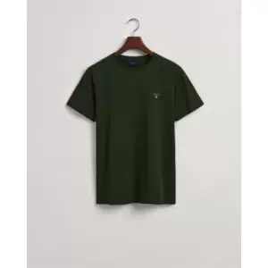 Image of Gant Crew Logo T Shirt - Green