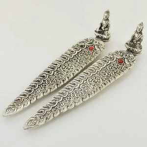 Image of Sitting Buddha Metal Incense Burner Pack (Set of 2)