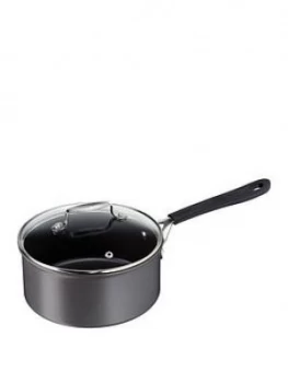 Image of Tefal Jamie Oliver 24Cm Hard Anodised Saut&Eacute; Pan With Glass Lid - Grey
