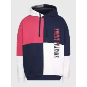 Image of Tommy Jeans Tjm Skater Archive Block Hoodie - Blue