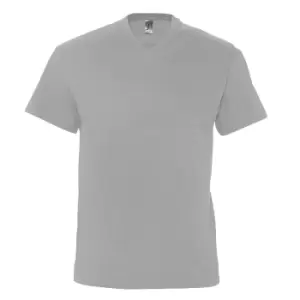 Image of SOLS Mens Victory V Neck Short Sleeve T-Shirt (M) (Grey Marl)