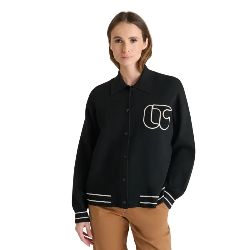 Image of Le Temps des cerises Womens cardigan Le Temps des cerises Kaleb Noir Female S