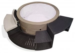 Image of Canadian Spa Rattan Furniture Set For Round Spa.