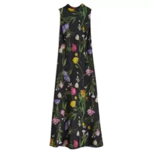 Image of Ted Baker Cowl Neck Midi Slip Dress - Black