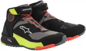 Image of Alpinestars CR-X Drystar Motorcycle Shoes, black-red-yellow, Size 43, black-red-yellow, Size 43