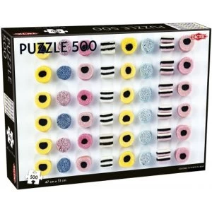 Image of Liquorice Allsorts in a row 500 Piece Jigsaw Puzzle