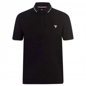 Image of Guess Grady Polo Shirt - Jet Black JBLK
