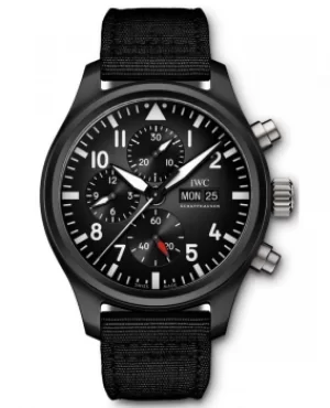 Image of IWC Pilot's Top Gun Black Dial Black Strap Mens Watch IW389101 IW389101