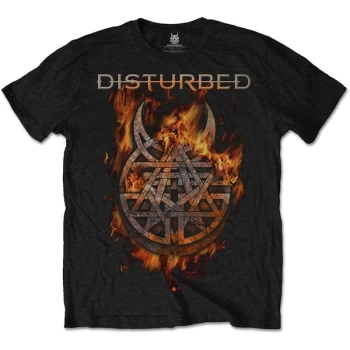 Image of Disturbed - Burning Belief Unisex Medium T-Shirt - Black