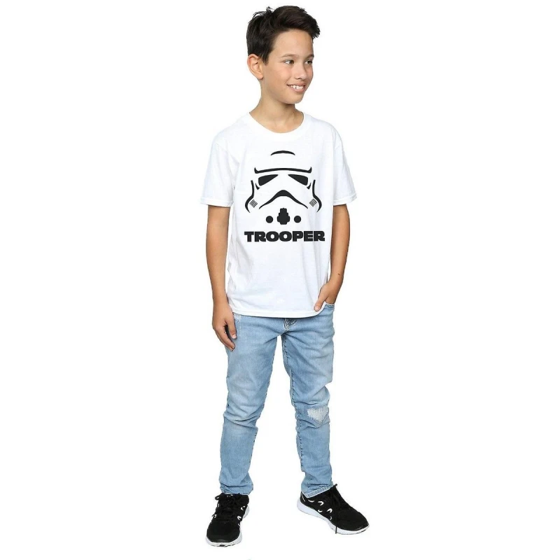 Image of Star Wars Stormtrooper Cotton T-Shirt White male