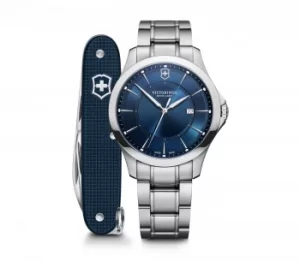 Image of Alliance Watch with Swiss Army Knife Set (blue, 40 mm)