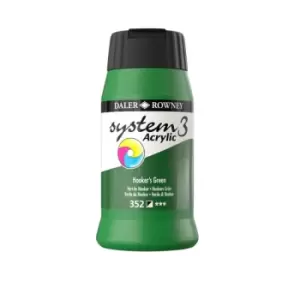 Image of Daler Rowney System 3 Acrylic Paint Hookers Green (500ml)