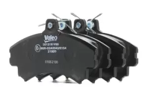 Image of VALEO Brake pad set VOLVO,MITSUBISHI,SMART 301318 4605A734,MR235557,MR249241 MR407946,MR977117,4544200920,33456708