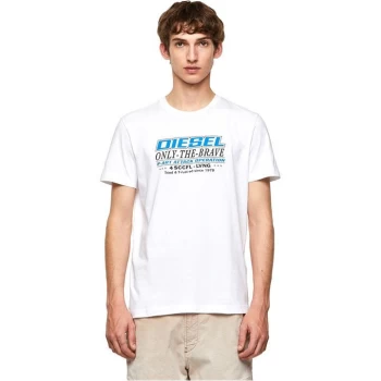 Image of Diesel Only The Brave T Shirt - White 100