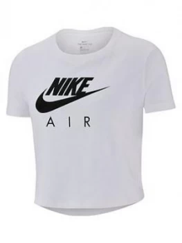 Image of Nike Air Girls Crop T-Shirt - White