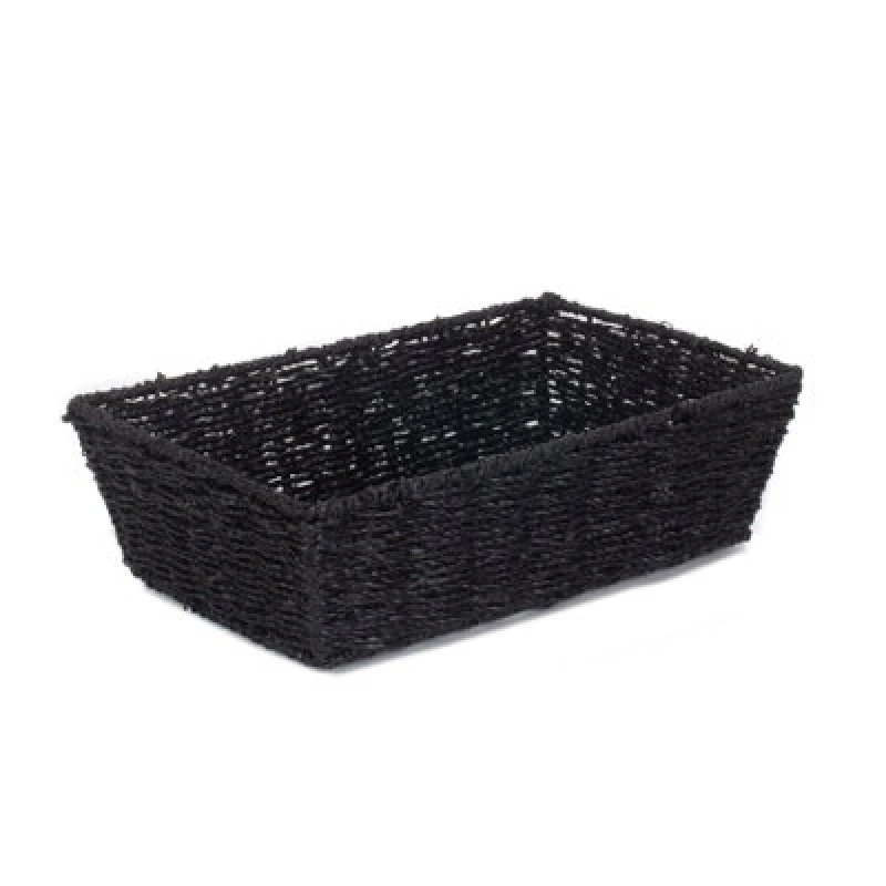 Image of Red Hamper Pt125 Paper Large Black Paper Rope Tray
